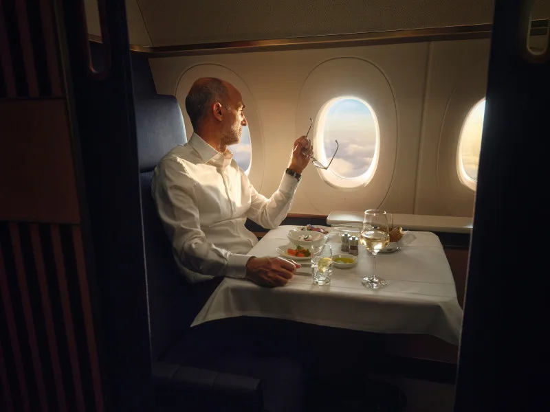 Lufthansa First Class dining service, a HON Circle and Senator redemption sweet spot in Miles & More.