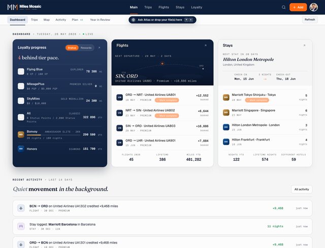 Road-warrior dashboard